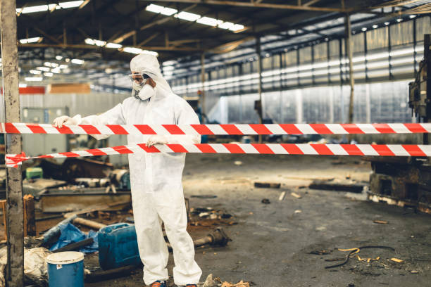 Professional Biohazard Cleanup technician working in Greenville, NY
